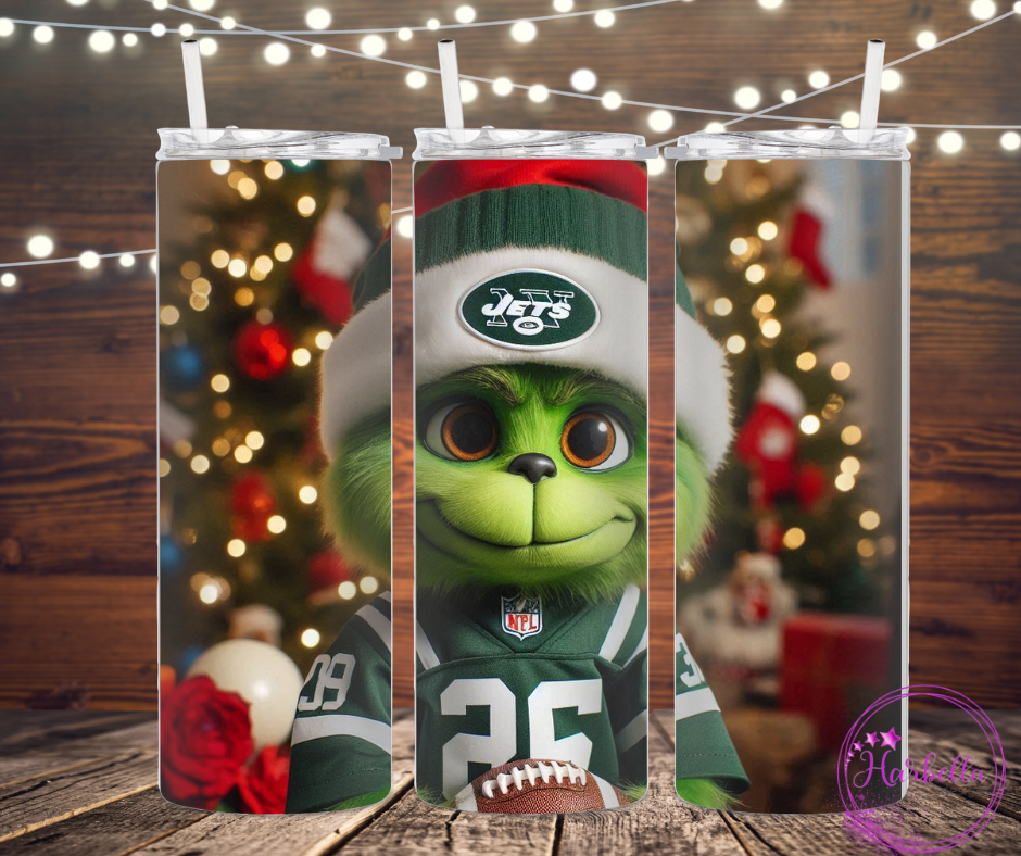 Baby Grinch NFL themed Tumblers