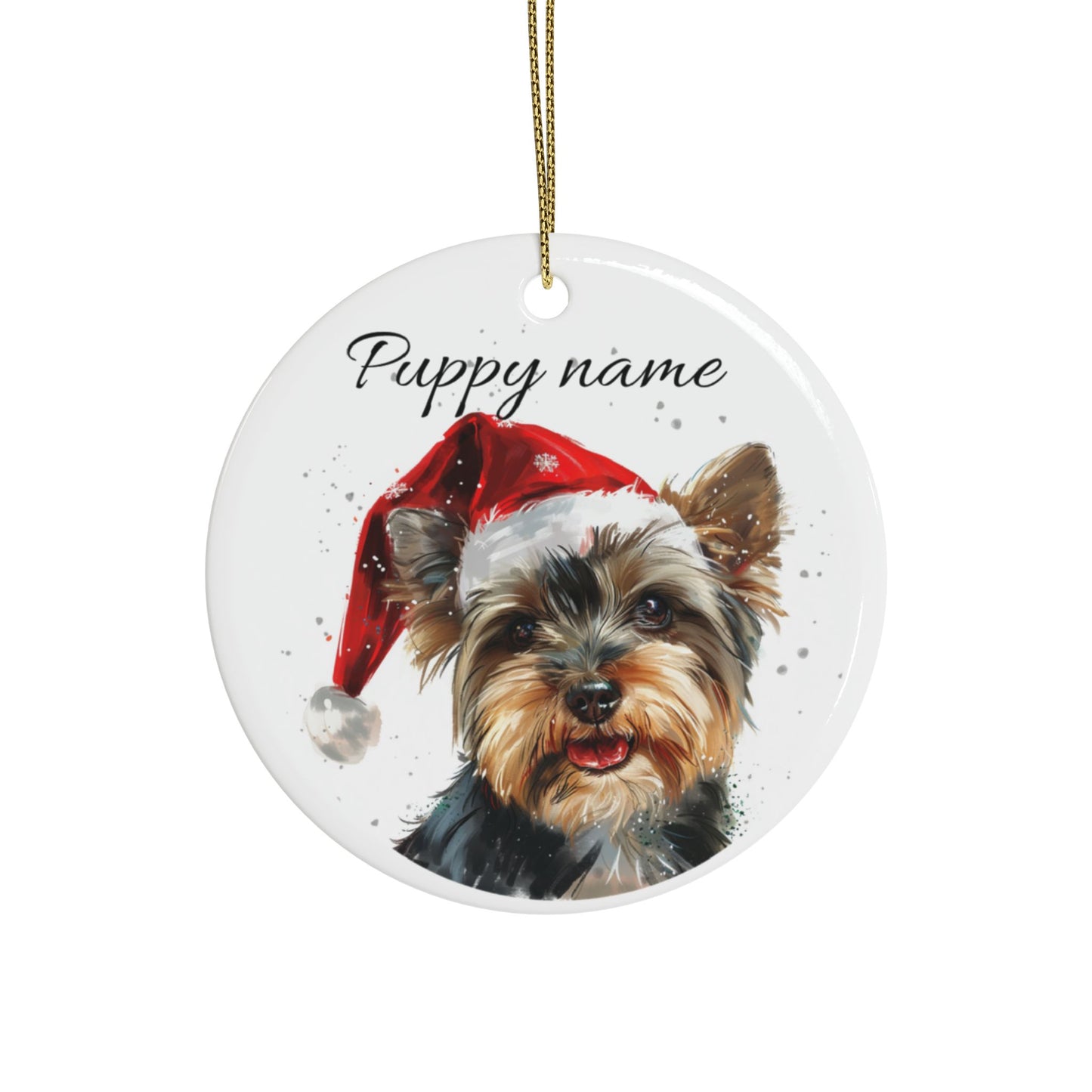 Personalized Dog Christmas Ornaments, Cute Pet Ornament, Custom Dog Lover Gift, Holiday Decor, Puppy Name Decoration