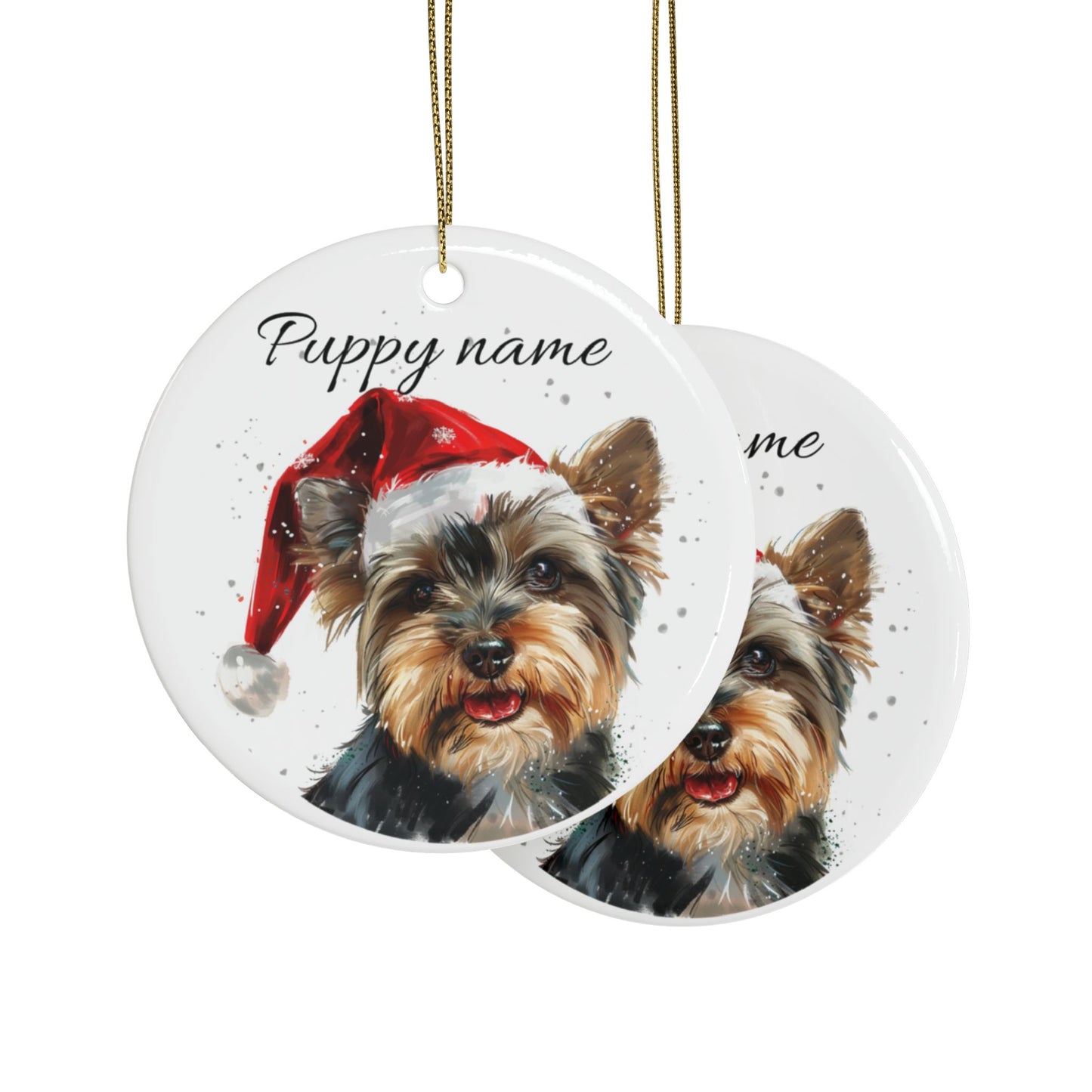 Personalized Dog Christmas Ornaments, Cute Pet Ornament, Custom Dog Lover Gift, Holiday Decor, Puppy Name Decoration