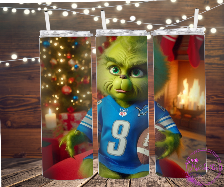 Baby Grinch NFL themed Tumblers