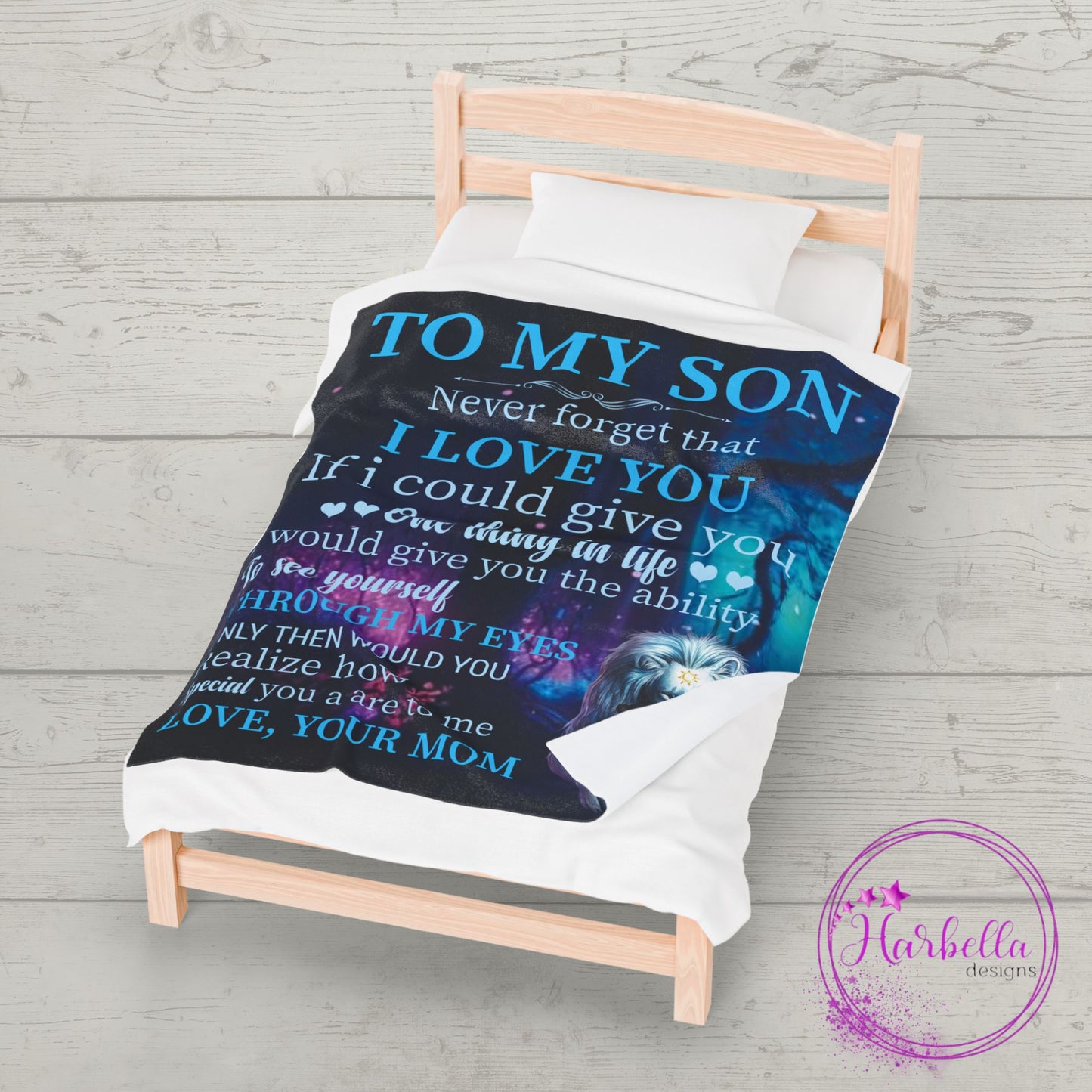 Plush Blanket - Empowering Messages for Son