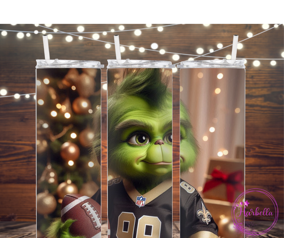 Baby Grinch NFL themed Tumblers