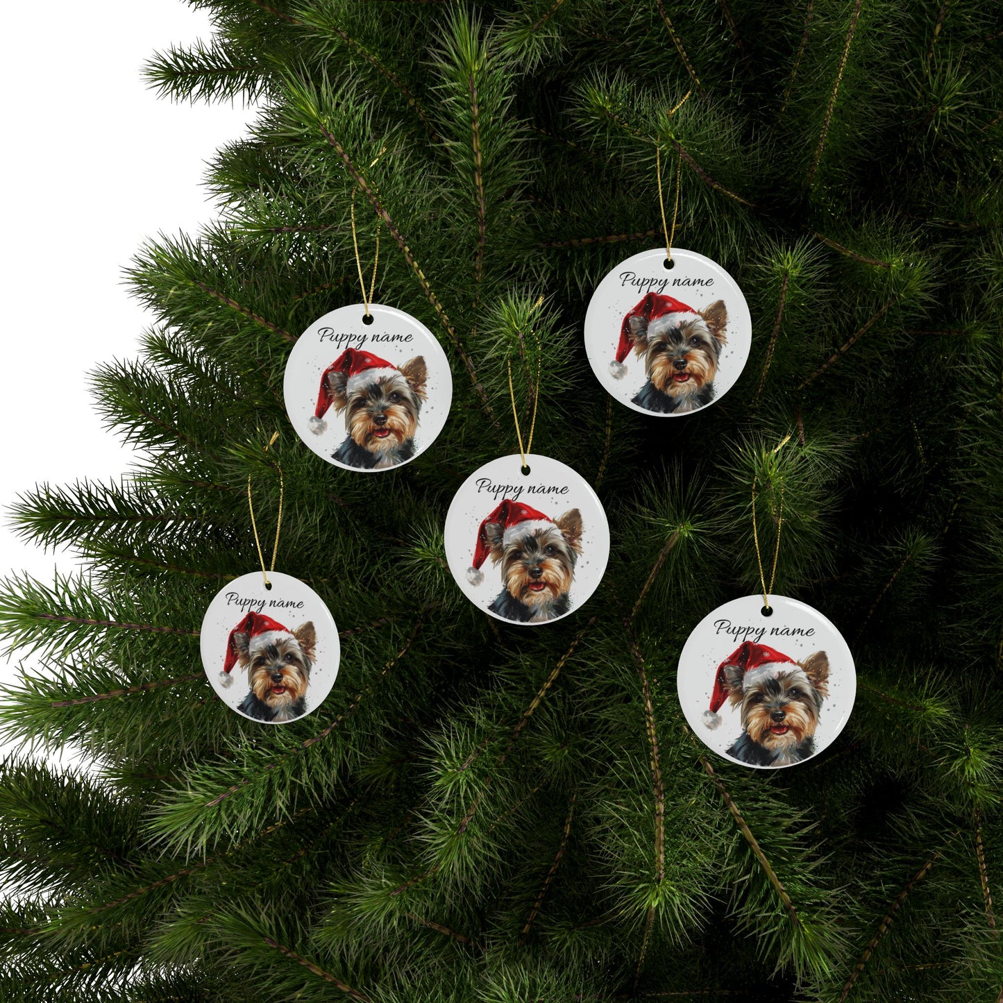 Personalized Dog Christmas Ornaments, Cute Pet Ornament, Custom Dog Lover Gift, Holiday Decor, Puppy Name Decoration