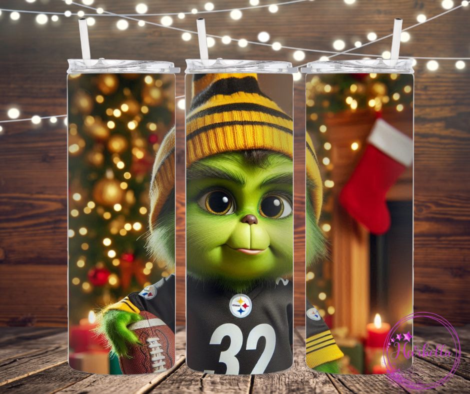 Baby Grinch NFL themed Tumblers