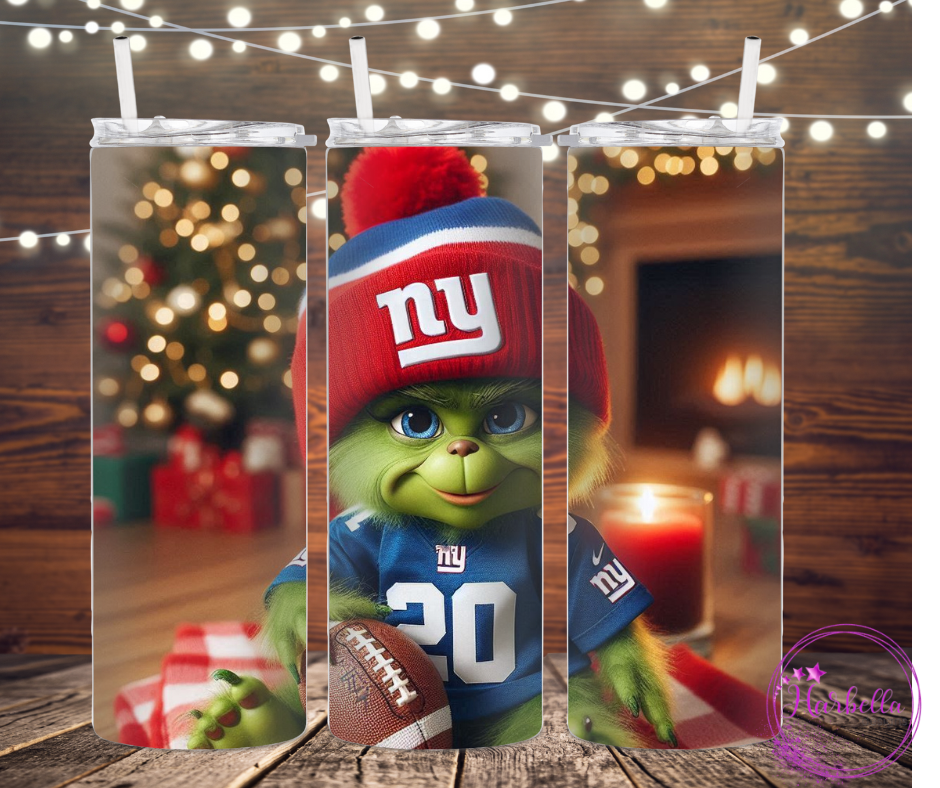 Baby Grinch NFL themed Tumblers