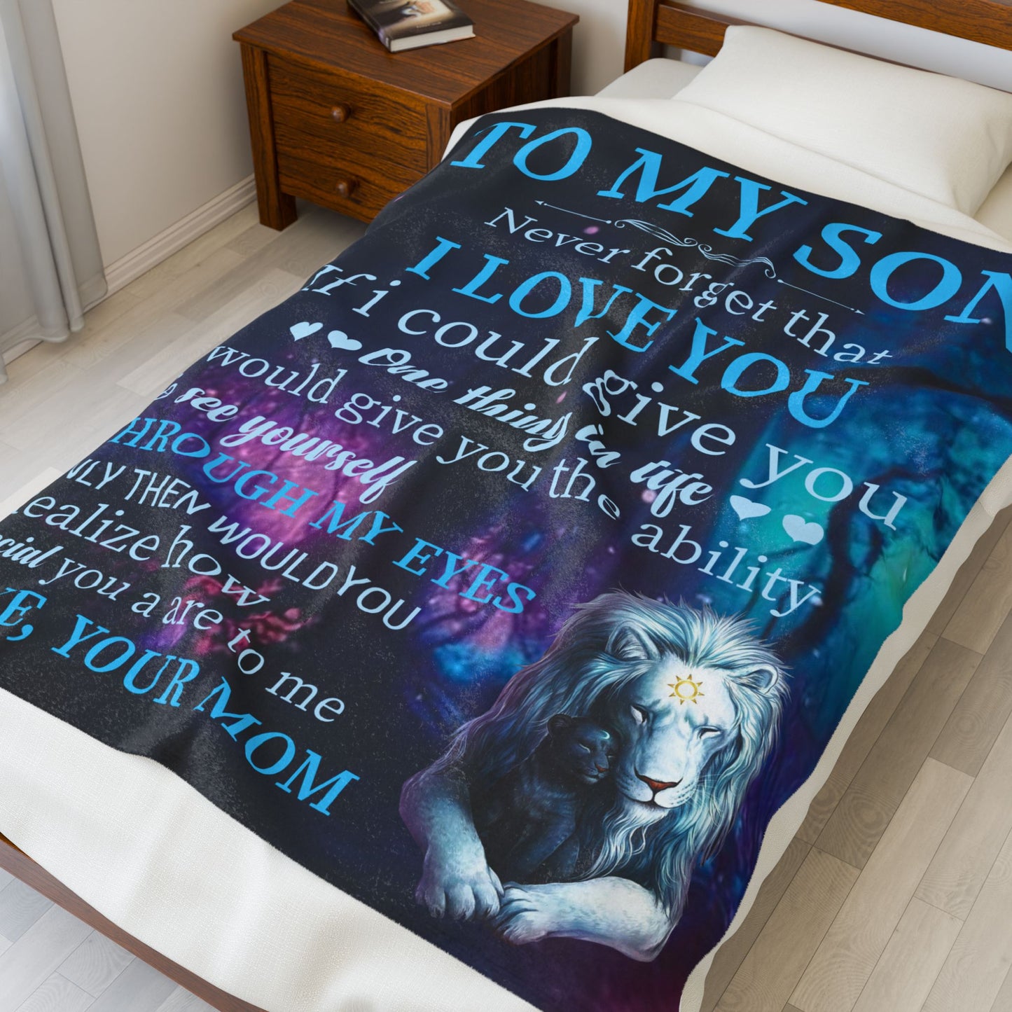 Plush Blanket - Empowering Messages for Son