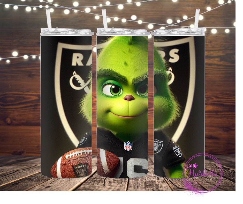 Baby Grinch NFL themed Tumblers