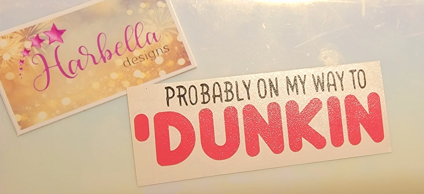 Dunkin vinyl decal