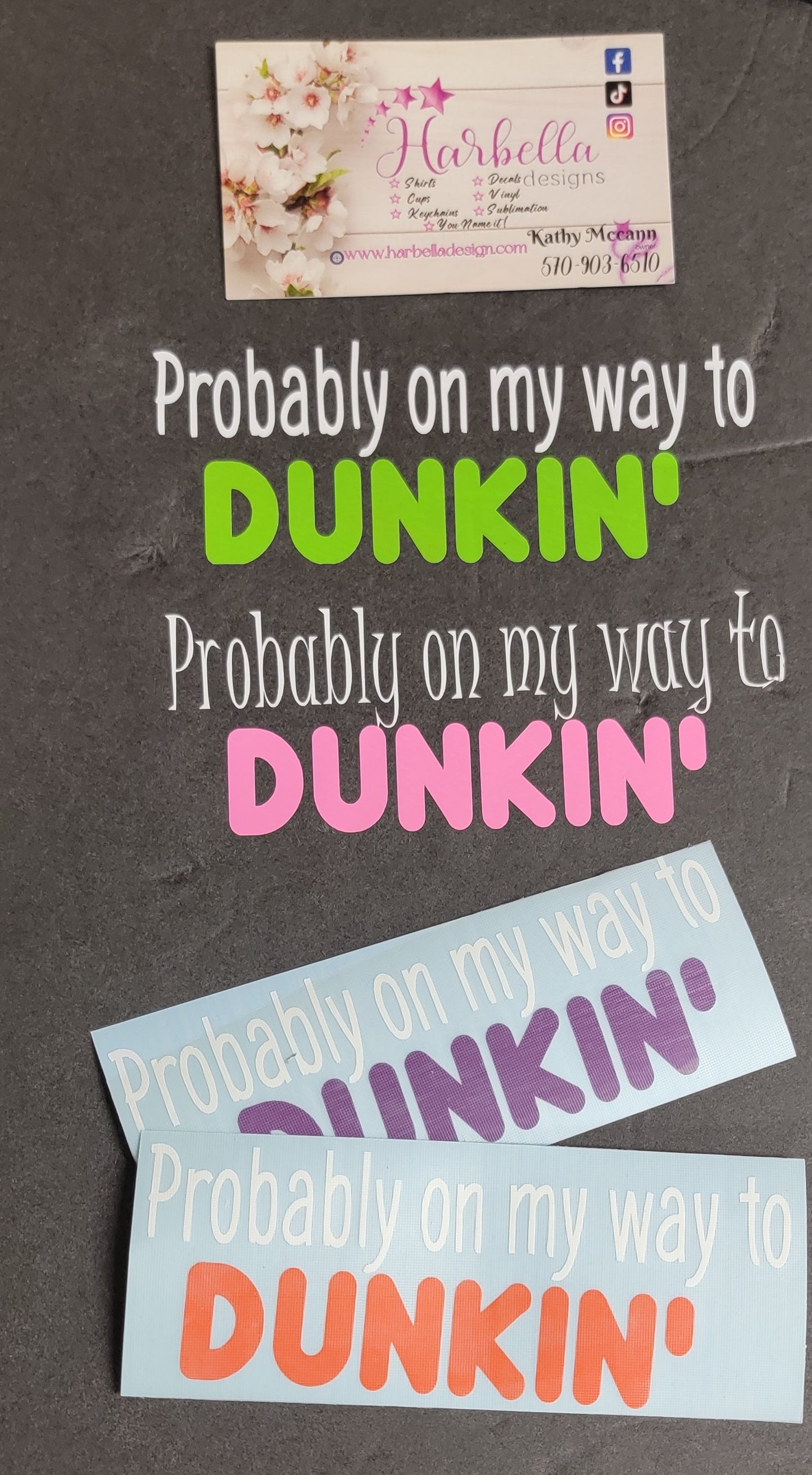 Dunkin vinyl decal