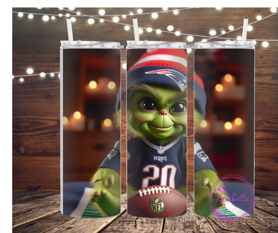 Baby Grinch NFL themed Tumblers