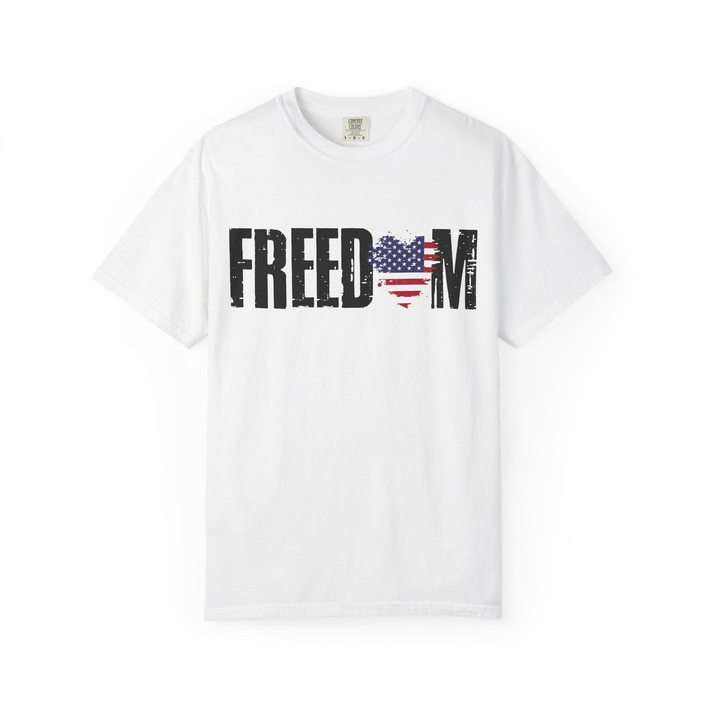 Freedom Unisex T-shirt - American Flag Heart Design