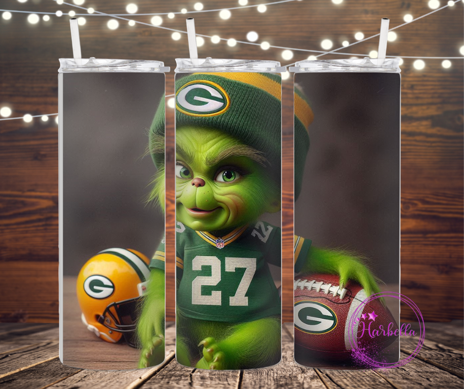 Baby Grinch NFL themed Tumblers