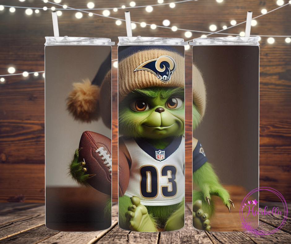 Baby Grinch NFL themed Tumblers
