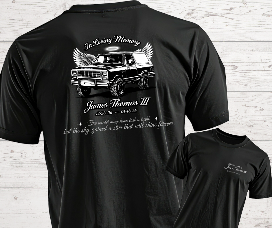 In Loving Memory of James Thomas III Memorial Fundraiser T-Shirts & Hoodies