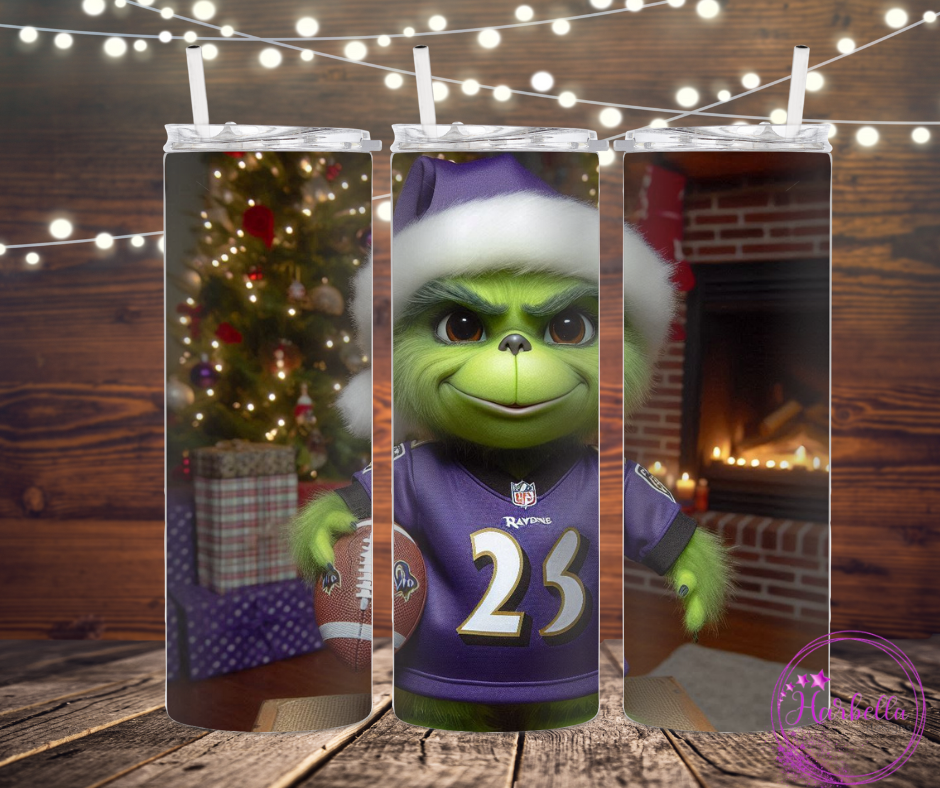 Baby Grinch NFL themed Tumblers