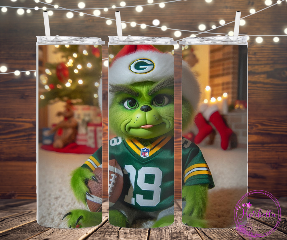 Baby Grinch NFL themed Tumblers