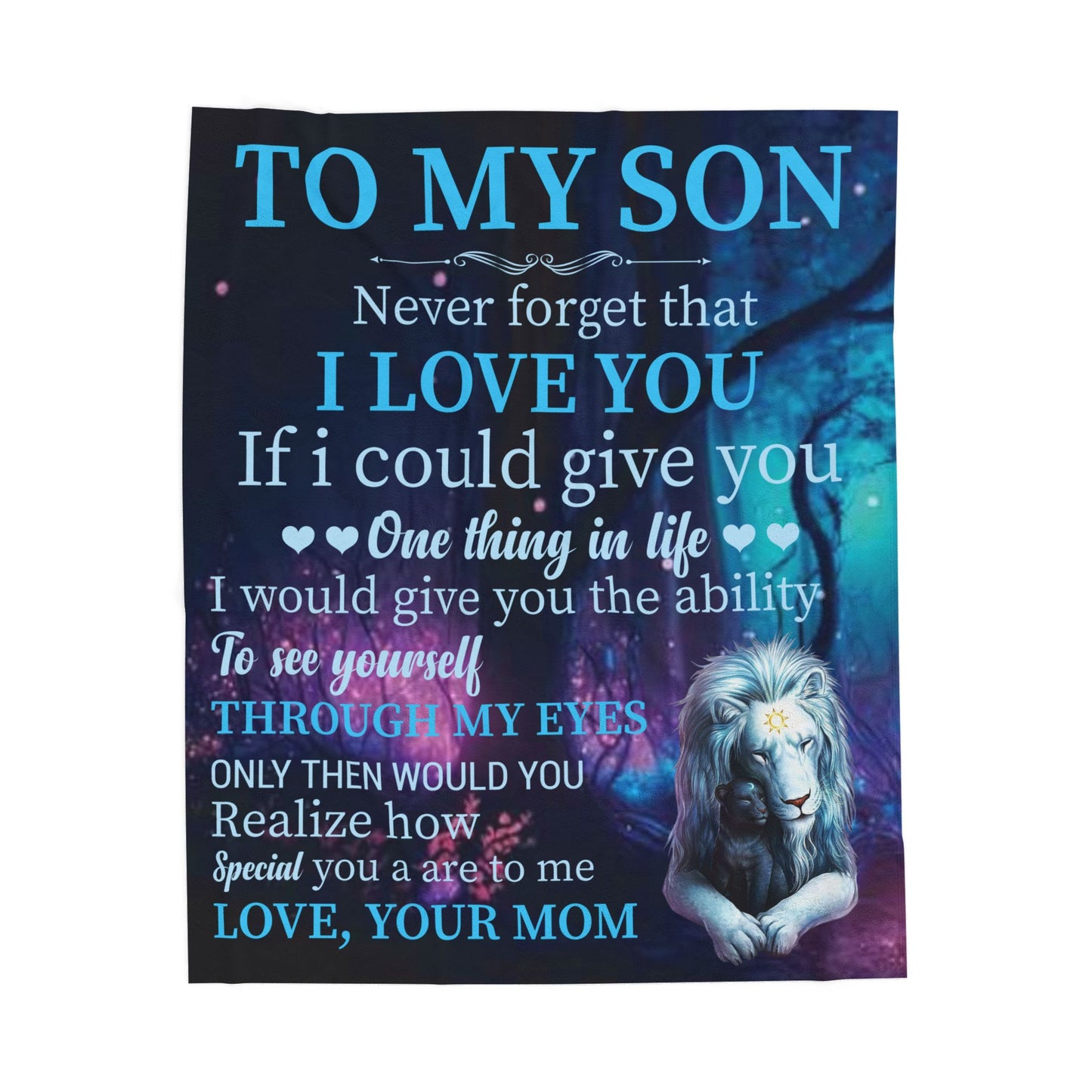 Plush Blanket - Empowering Messages for Son