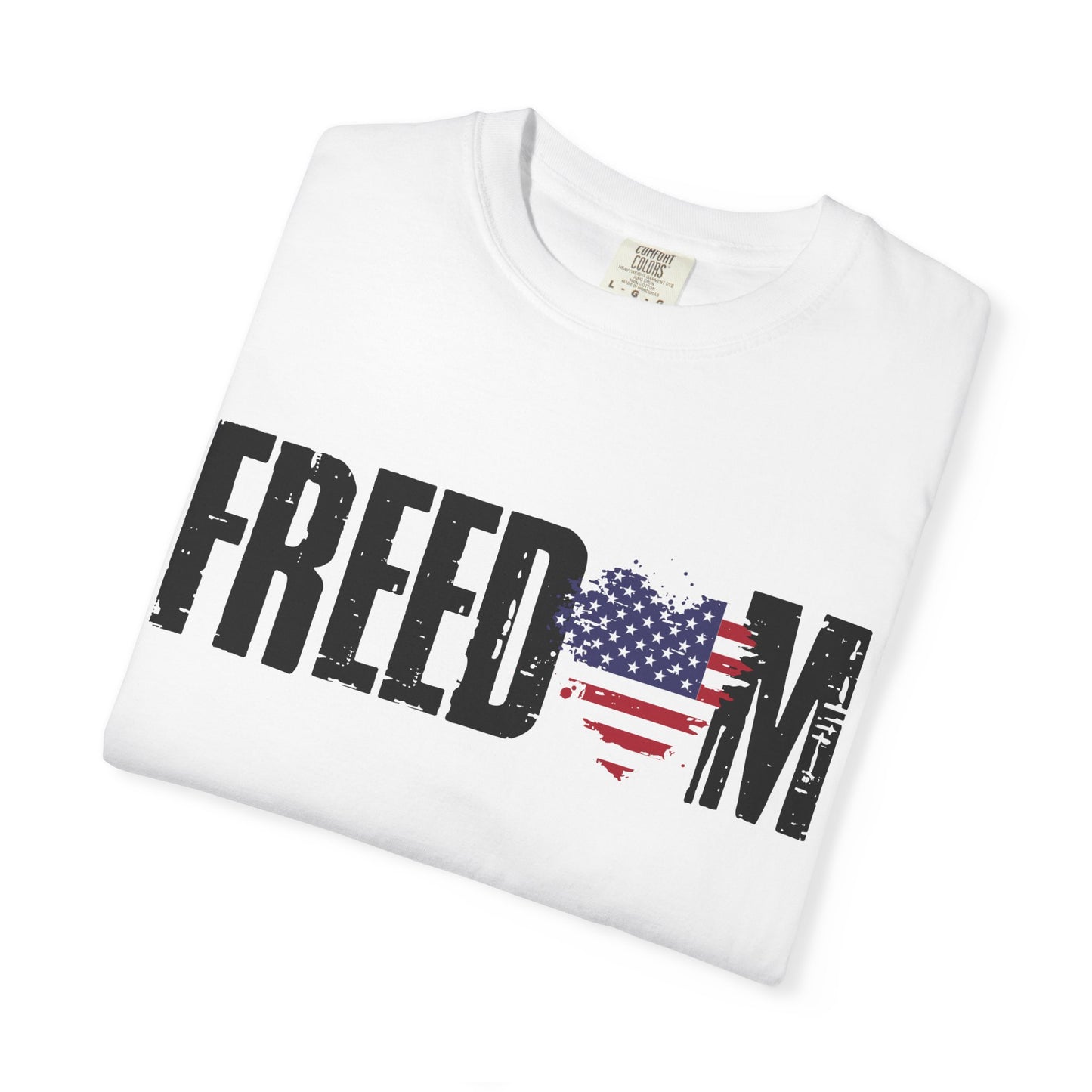 Freedom Unisex T-shirt - American Flag Heart Design