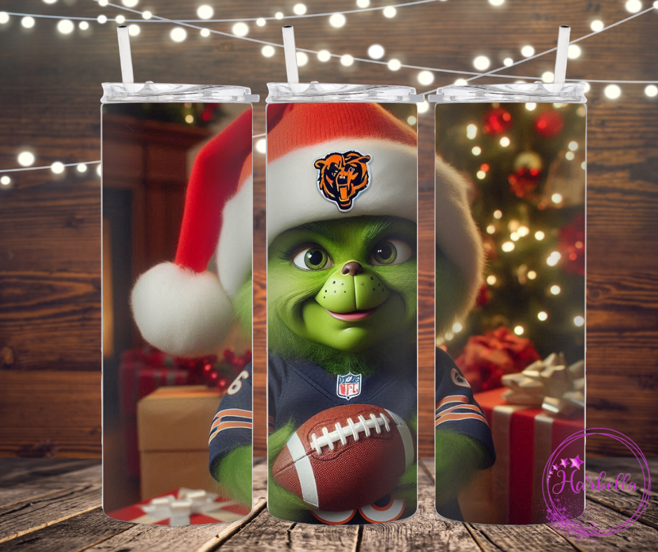 Baby Grinch NFL themed Tumblers