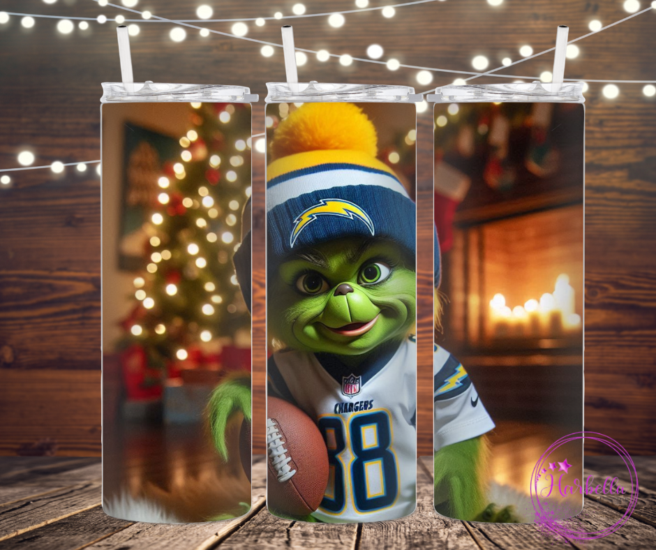 Baby Grinch NFL themed Tumblers