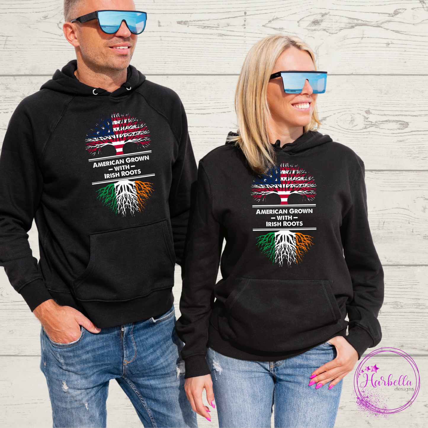 American grown with Irish roots hoodie