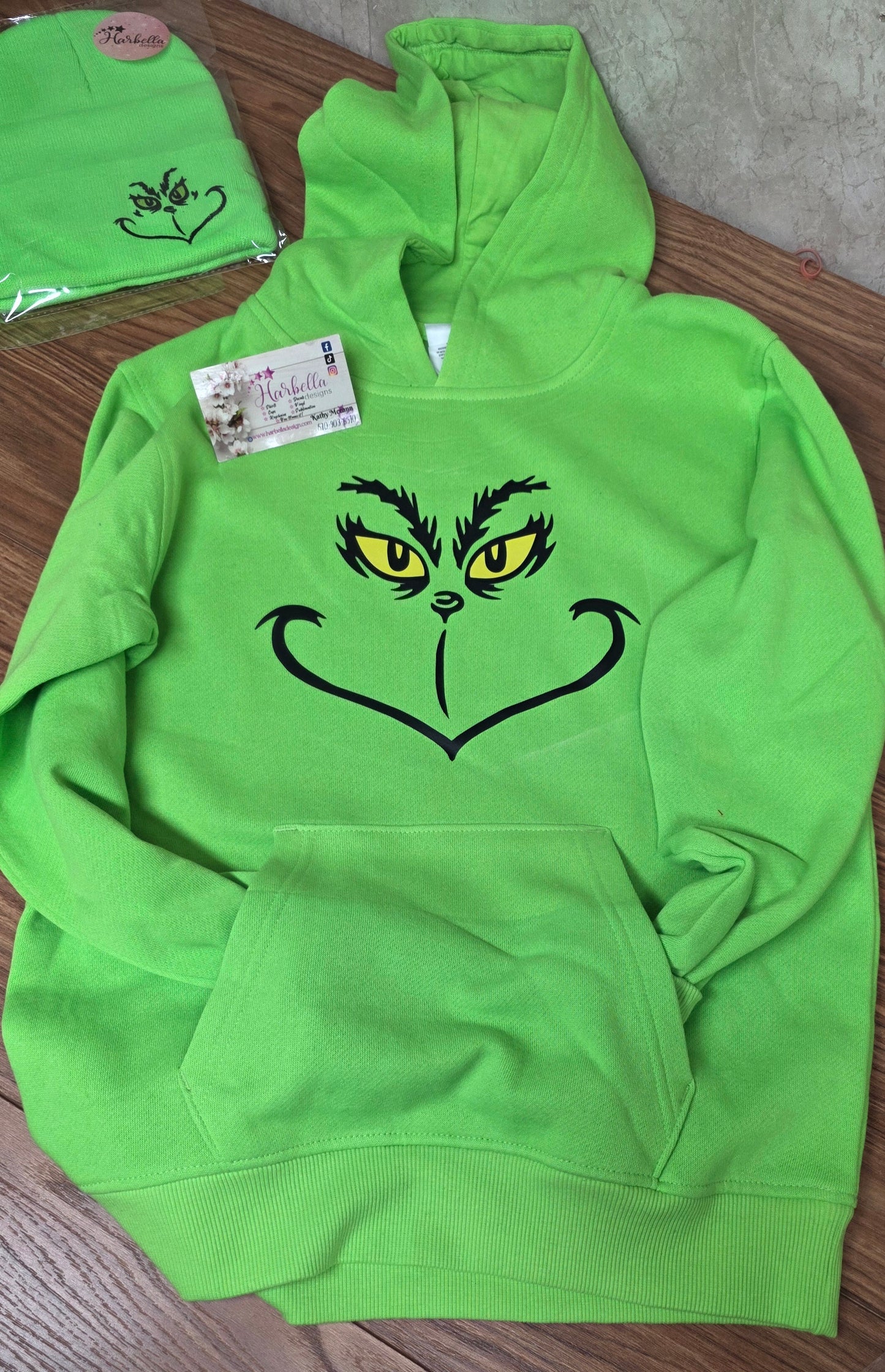 Youth Lime Green Grinch Hoodie