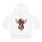 Toddler Pullover Fleece Hoodie, Cute Kids Hoodie, USA Deer Hoodie, Cozy Fall Outfit, American Flag Hooded Sweatshirt