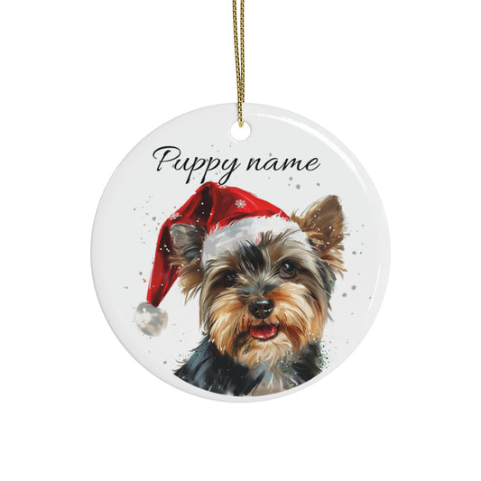 Personalized Dog Christmas Ornaments, Cute Pet Ornament, Custom Dog Lover Gift, Holiday Decor, Puppy Name Decoration