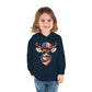 Toddler Pullover Fleece Hoodie, Cute Kids Hoodie, USA Deer Hoodie, Cozy Fall Outfit, American Flag Hooded Sweatshirt