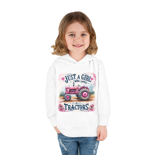 Just a Girl Who Loves Tractors Toddler Hoodie, Cute Kids Fleece Pullover, Farm-Themed Apparel, Girls' Tractor Sweatshirt, Gift for [...]