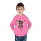 Toddler Pullover Fleece Hoodie, Cute Kids Hoodie, USA Deer Hoodie, Cozy Fall Outfit, American Flag Hooded Sweatshirt