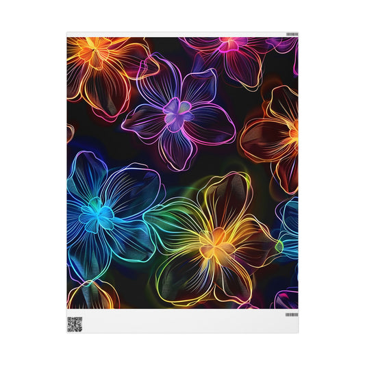 Vibrant Floral Wrapping Paper, Colorful Gift Wrap for All Occasions, Birthday, Holiday, Party Supplies, Creative Present Packaging