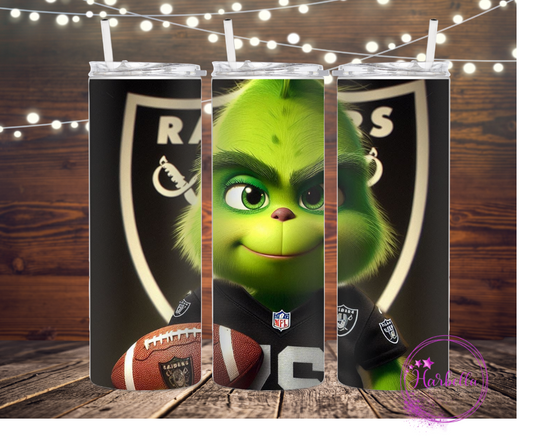 Baby Grinch NFL themed Tumblers