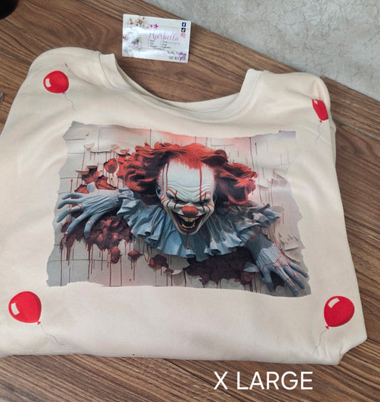 Halloween themed clown crewneck