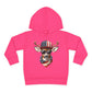Toddler Pullover Fleece Hoodie, Cute Kids Hoodie, USA Deer Hoodie, Cozy Fall Outfit, American Flag Hooded Sweatshirt