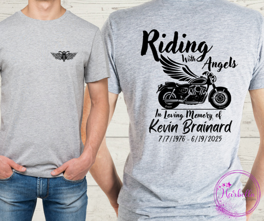 "Riding with Angels" – T-Shirt Fundraiser for Kevin Brainard