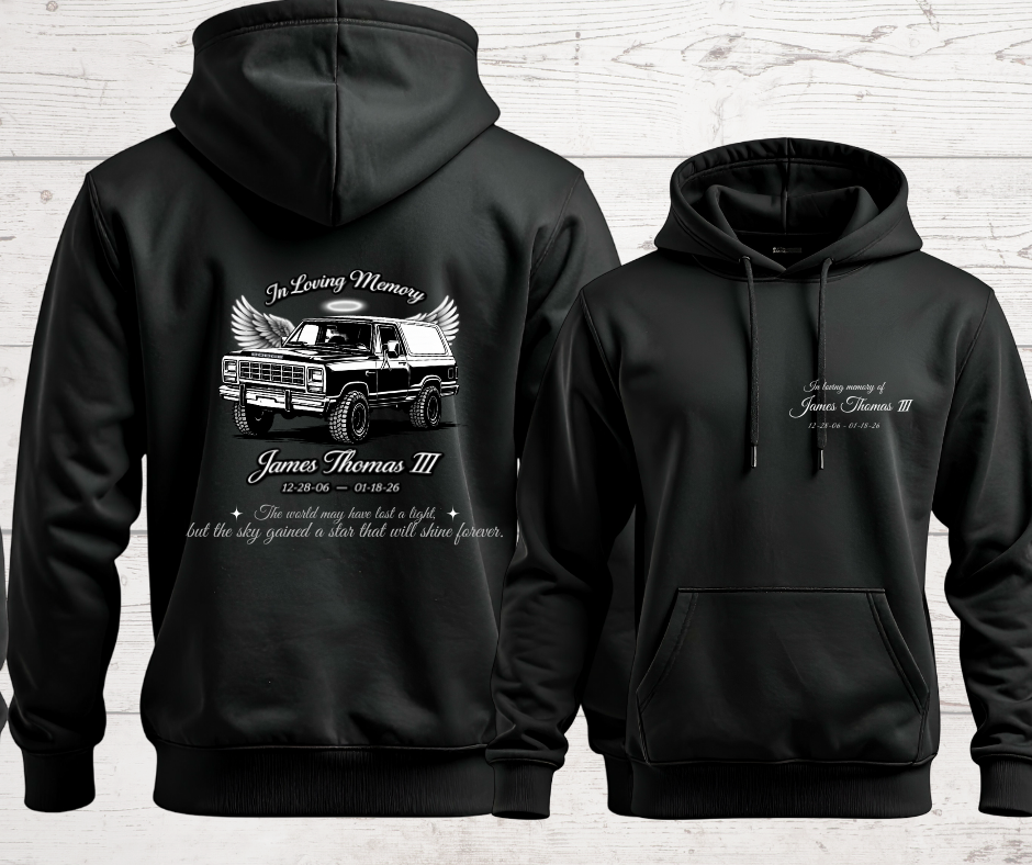 In Loving Memory of James Thomas III  Memorial Fundraiser T-Shirts & Hoodies