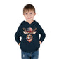 Toddler Pullover Fleece Hoodie, Cute Kids Hoodie, USA Deer Hoodie, Cozy Fall Outfit, American Flag Hooded Sweatshirt