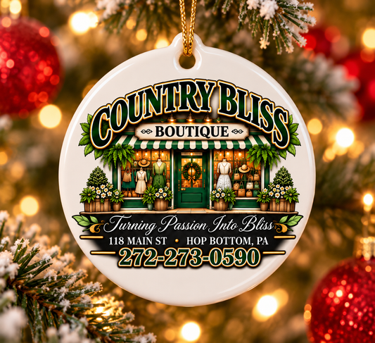 🎄 Custom Christmas Ornament – Country Bliss Boutique
