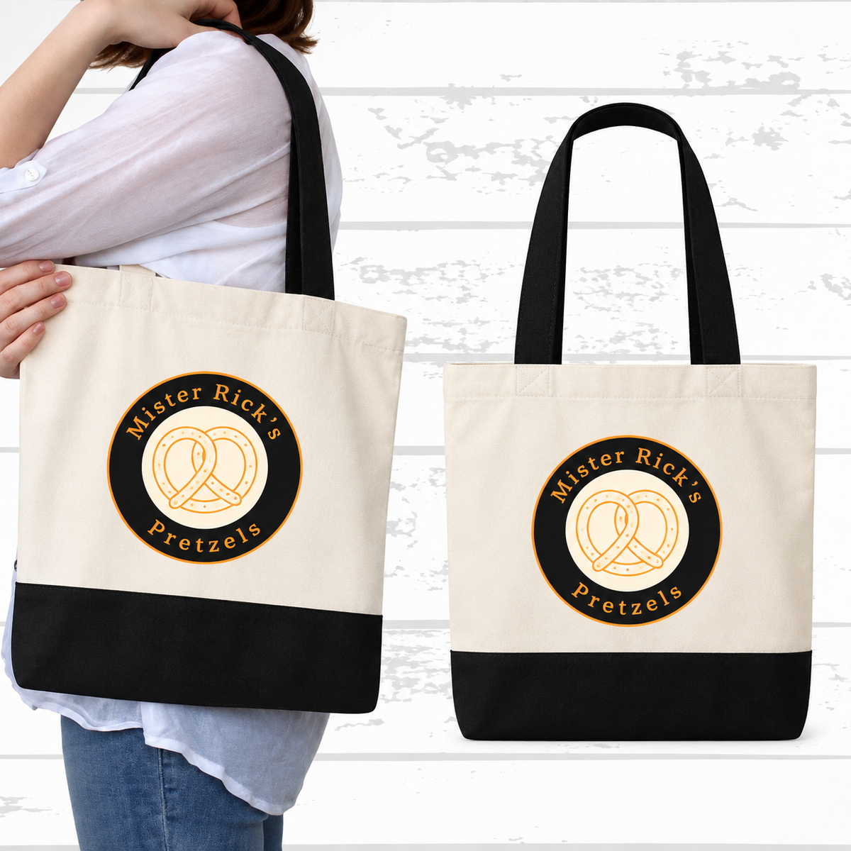 Mister Rick’s Pretzels Cotton Canvas Tote Bag