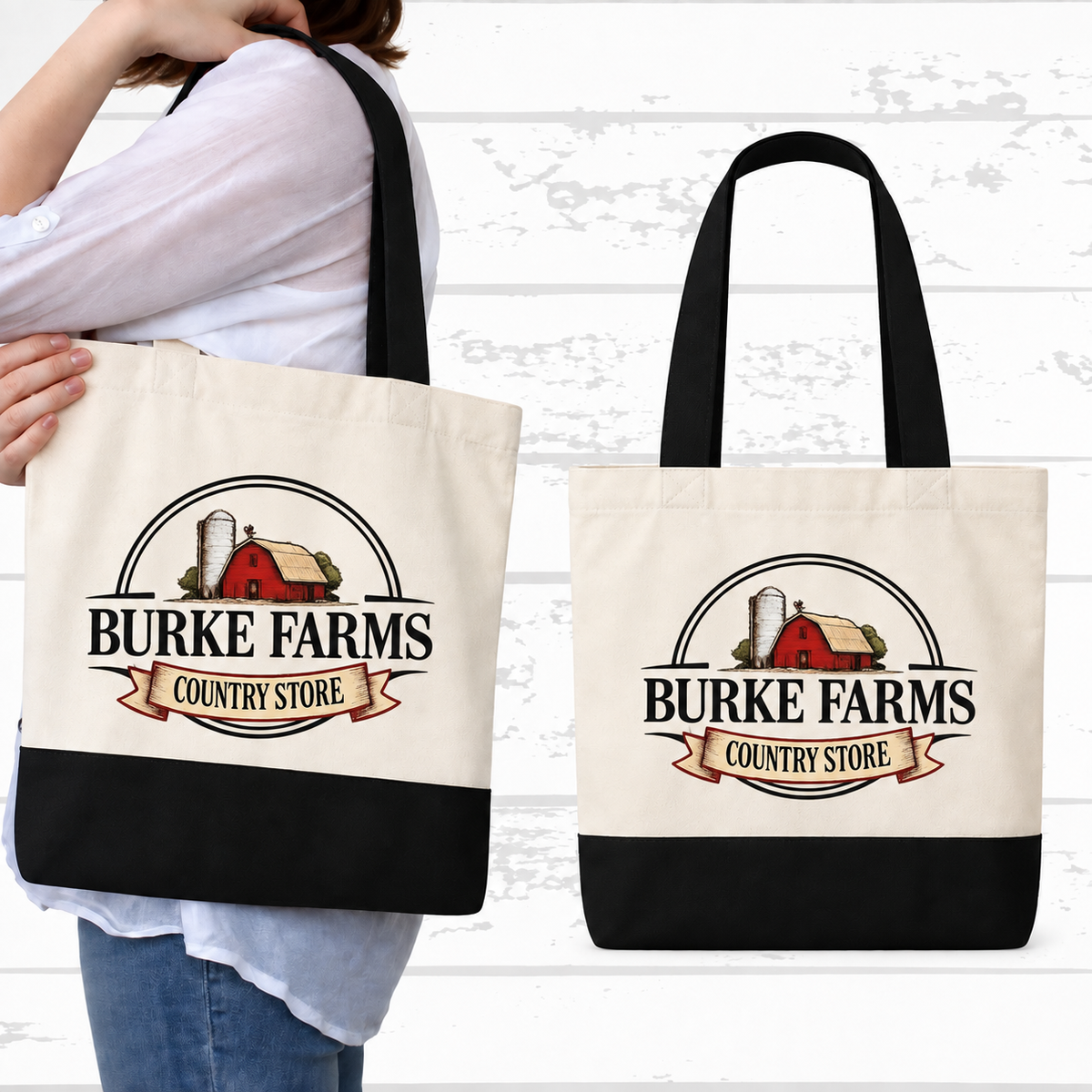 Burke Farms Country Store Cotton Canvas Tote Bag