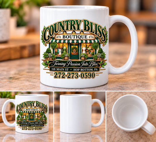 Country Bliss Boutique Ceramic Mug