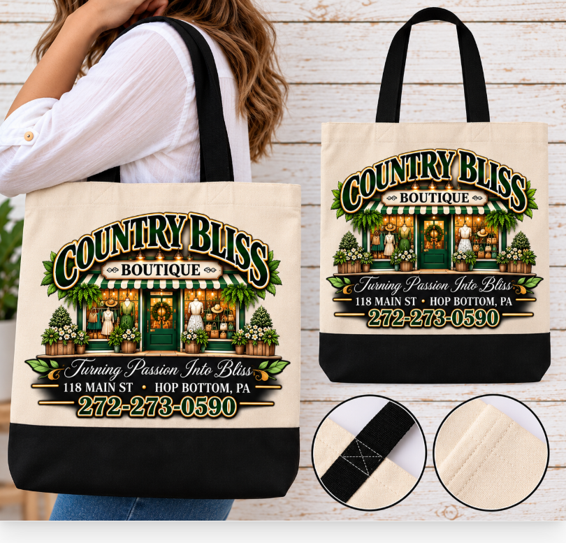 👜 Country Bliss Boutique Personalized Tote Bag