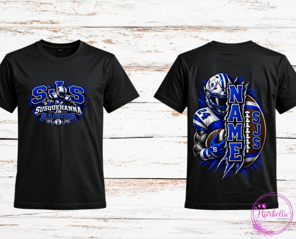 🏈 Make game day extra special with a personalized  football design! 💙
