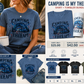 Camping Is My Therapy Shirt – Retro Camper Graphic Tee – Cozy Outdoor Lifestyle Apparel & matching Tumbler
