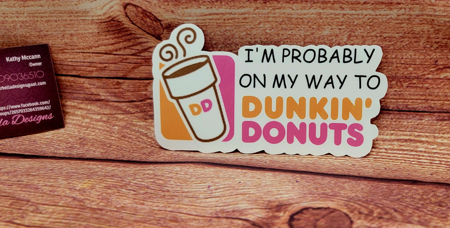 DUNKIN CAR DECALS